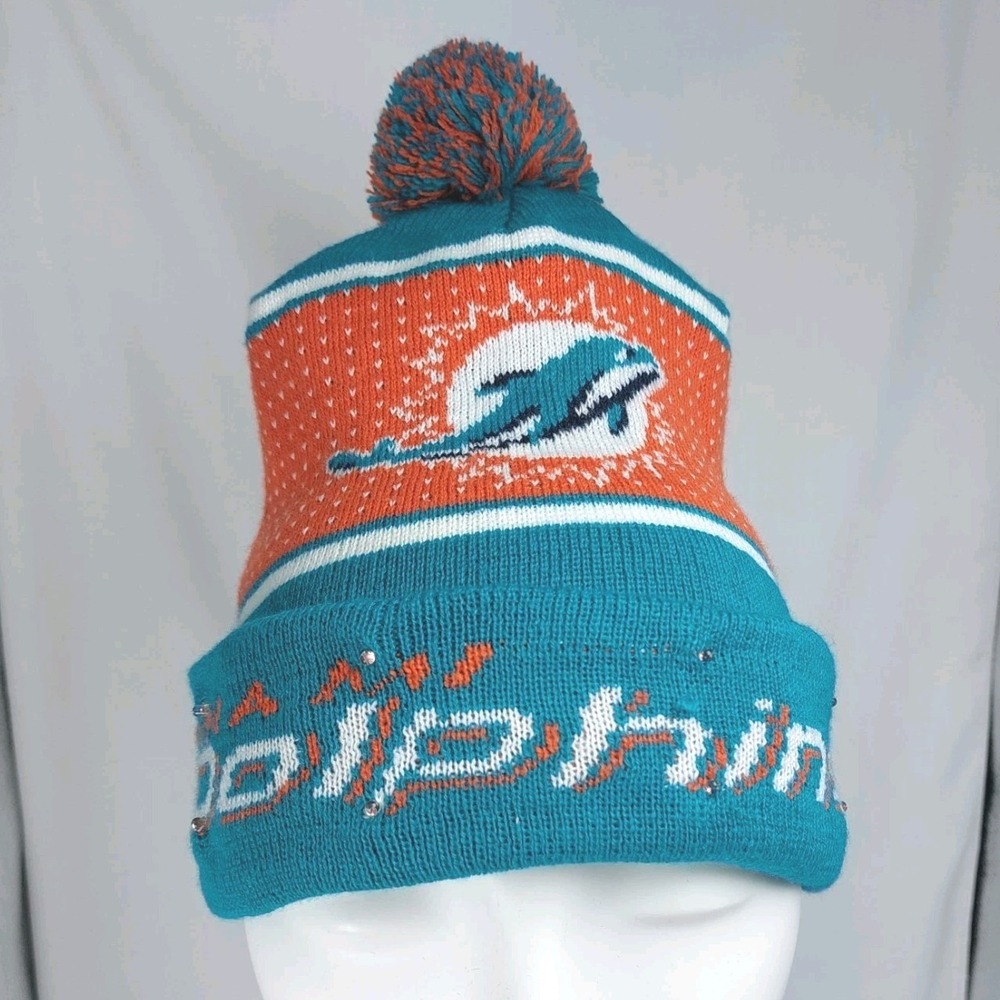 Miami Dolphins LED Light Up Beanie Cap Official NFL FOCO Acrylic OSFM Tested!
